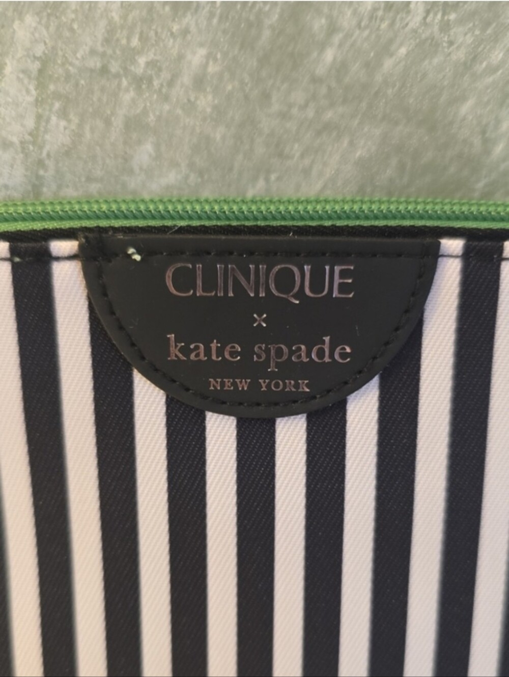 Clinique X Kate Spade Striped Cosmetic Pouch & Clinique    Love Pop Lipstick - Picture 3 of 6